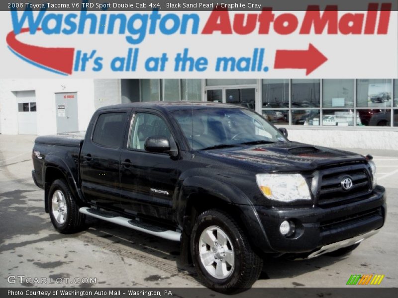 Black Sand Pearl / Graphite Gray 2006 Toyota Tacoma V6 TRD Sport Double Cab 4x4