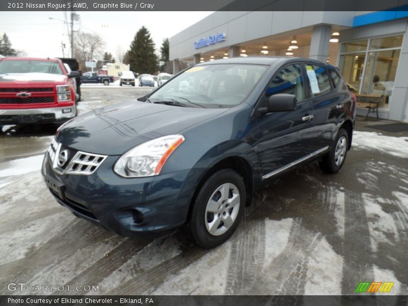 Graphite Blue / Gray 2012 Nissan Rogue S AWD