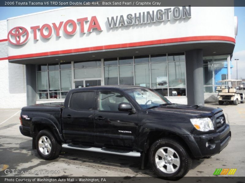 Black Sand Pearl / Graphite Gray 2006 Toyota Tacoma V6 TRD Sport Double Cab 4x4