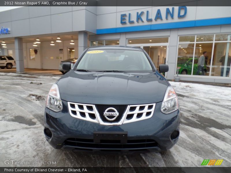 Graphite Blue / Gray 2012 Nissan Rogue S AWD