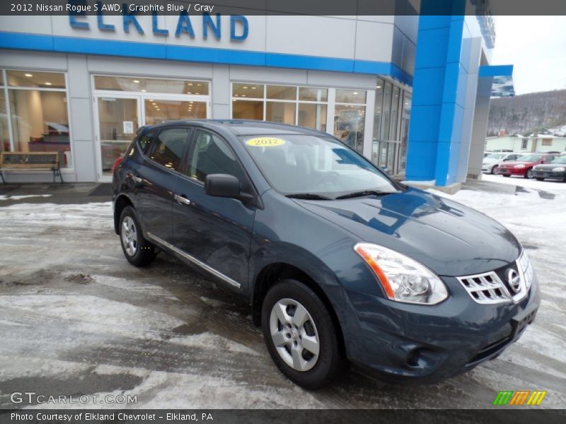 Graphite Blue / Gray 2012 Nissan Rogue S AWD