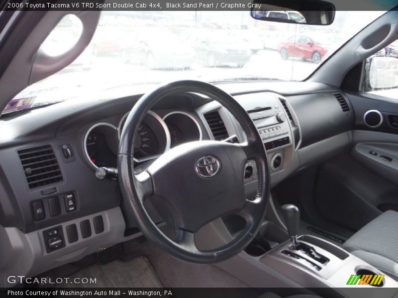 Black Sand Pearl / Graphite Gray 2006 Toyota Tacoma V6 TRD Sport Double Cab 4x4
