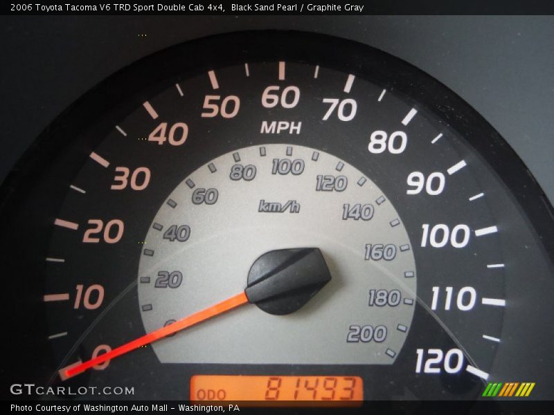 Black Sand Pearl / Graphite Gray 2006 Toyota Tacoma V6 TRD Sport Double Cab 4x4