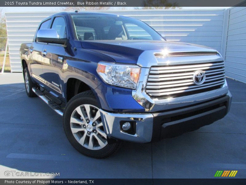 Blue Ribbon Metallic / Black 2015 Toyota Tundra Limited CrewMax