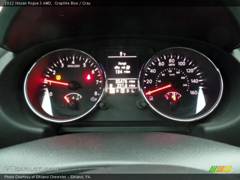 Graphite Blue / Gray 2012 Nissan Rogue S AWD