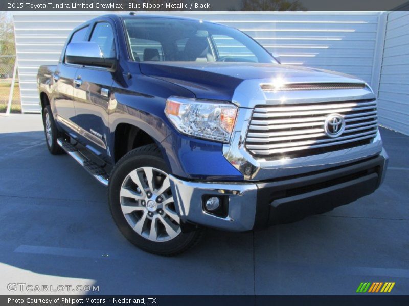 Blue Ribbon Metallic / Black 2015 Toyota Tundra Limited CrewMax