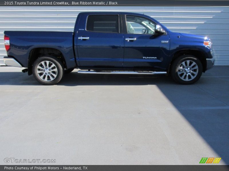 Blue Ribbon Metallic / Black 2015 Toyota Tundra Limited CrewMax