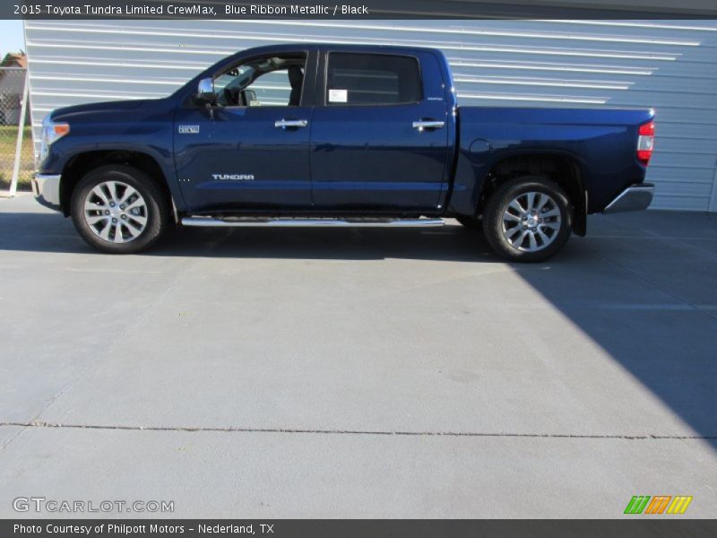 Blue Ribbon Metallic / Black 2015 Toyota Tundra Limited CrewMax