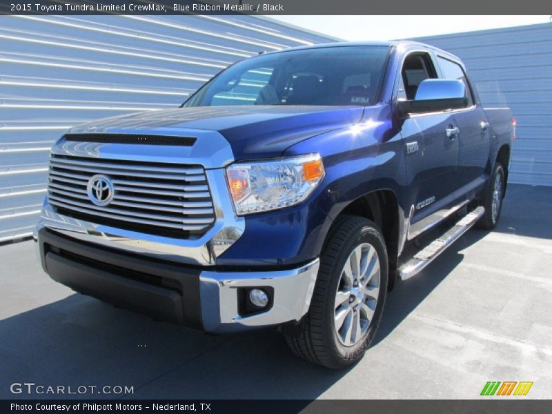 Blue Ribbon Metallic / Black 2015 Toyota Tundra Limited CrewMax