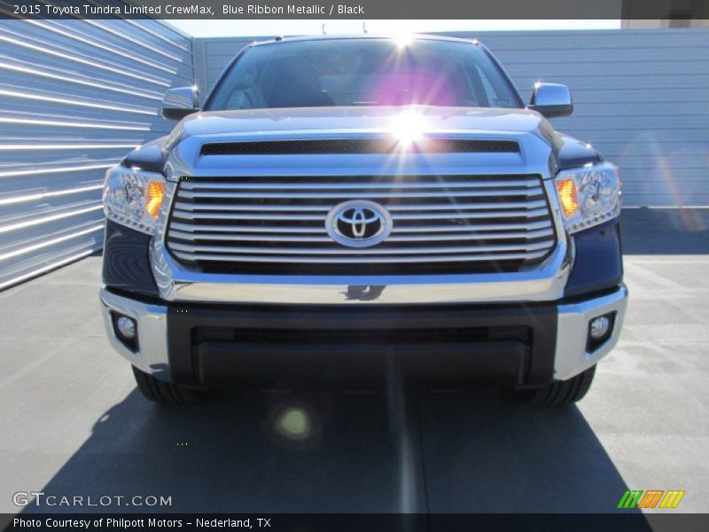 Blue Ribbon Metallic / Black 2015 Toyota Tundra Limited CrewMax
