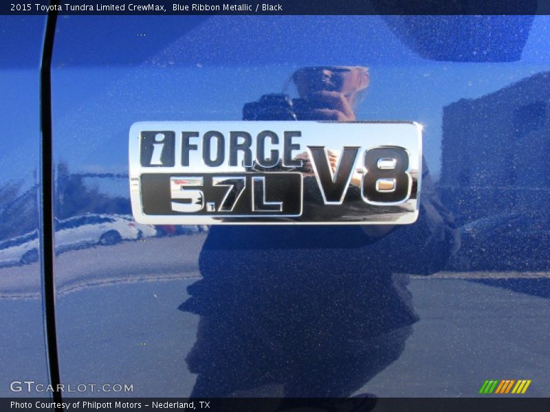 Blue Ribbon Metallic / Black 2015 Toyota Tundra Limited CrewMax