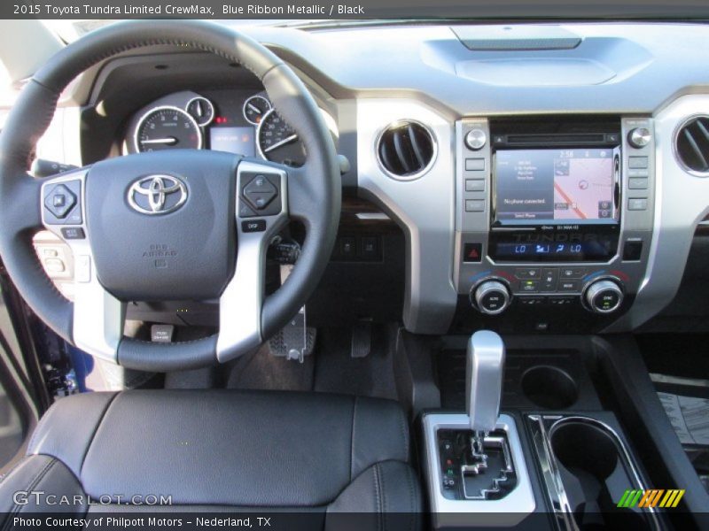 Blue Ribbon Metallic / Black 2015 Toyota Tundra Limited CrewMax
