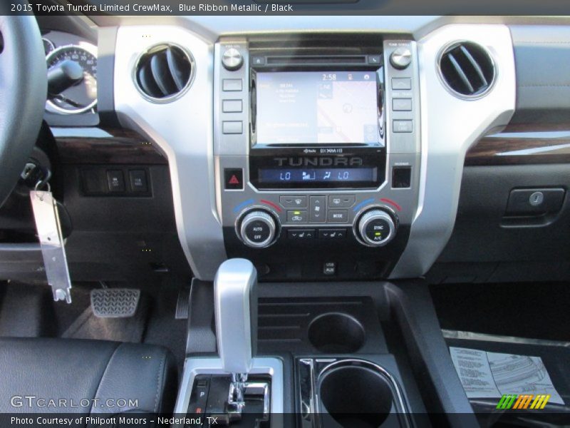 Blue Ribbon Metallic / Black 2015 Toyota Tundra Limited CrewMax