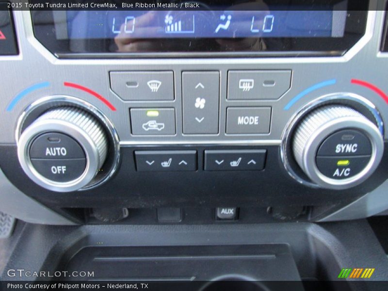 Blue Ribbon Metallic / Black 2015 Toyota Tundra Limited CrewMax