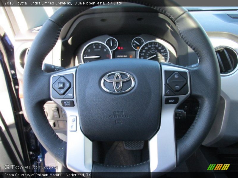 Blue Ribbon Metallic / Black 2015 Toyota Tundra Limited CrewMax