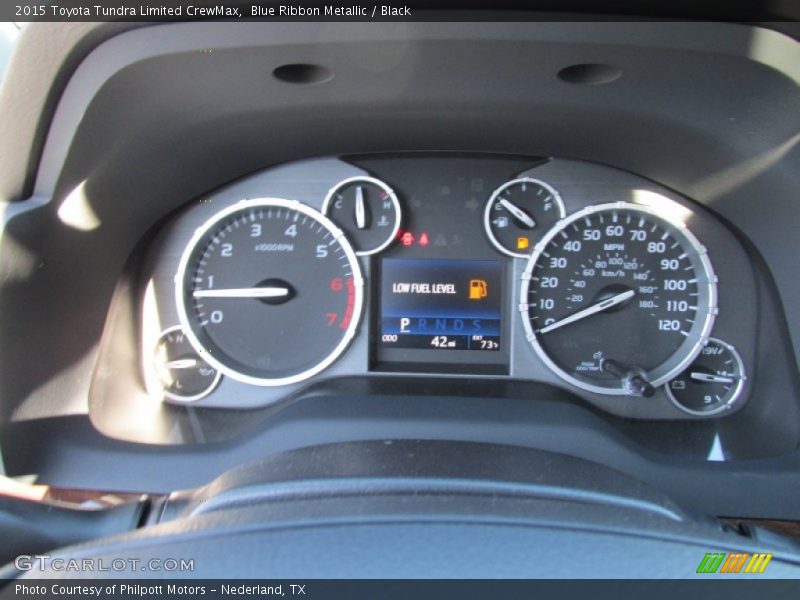 Blue Ribbon Metallic / Black 2015 Toyota Tundra Limited CrewMax