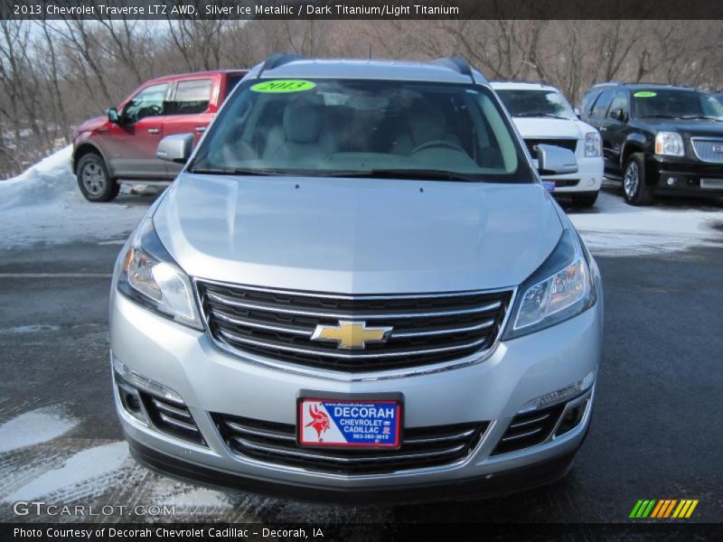 Silver Ice Metallic / Dark Titanium/Light Titanium 2013 Chevrolet Traverse LTZ AWD