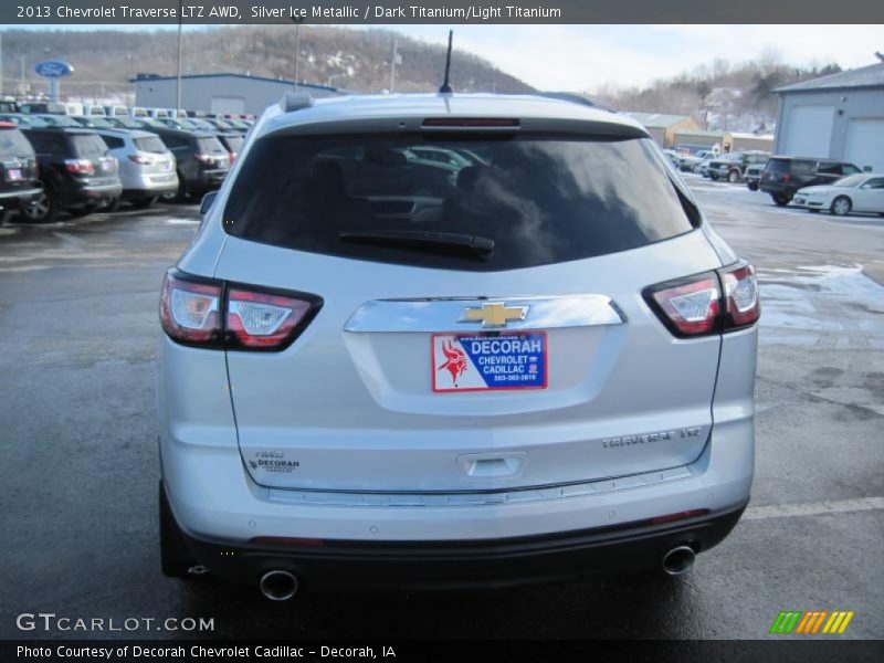Silver Ice Metallic / Dark Titanium/Light Titanium 2013 Chevrolet Traverse LTZ AWD