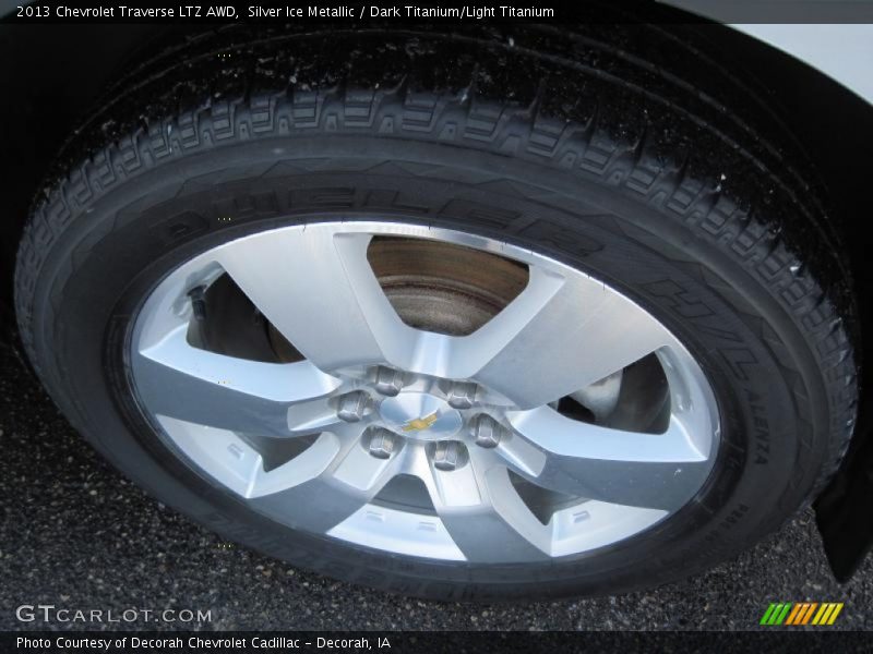 Silver Ice Metallic / Dark Titanium/Light Titanium 2013 Chevrolet Traverse LTZ AWD