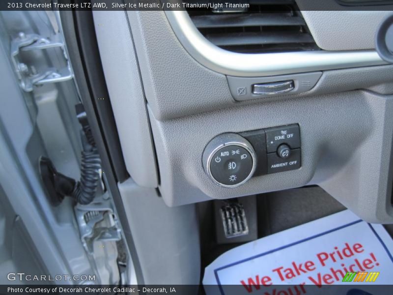 Silver Ice Metallic / Dark Titanium/Light Titanium 2013 Chevrolet Traverse LTZ AWD