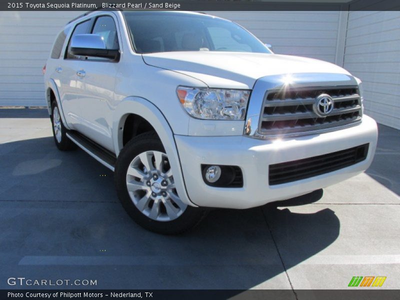 Blizzard Pearl / Sand Beige 2015 Toyota Sequoia Platinum