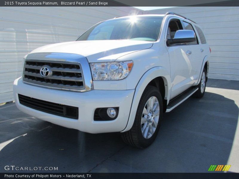 Blizzard Pearl / Sand Beige 2015 Toyota Sequoia Platinum