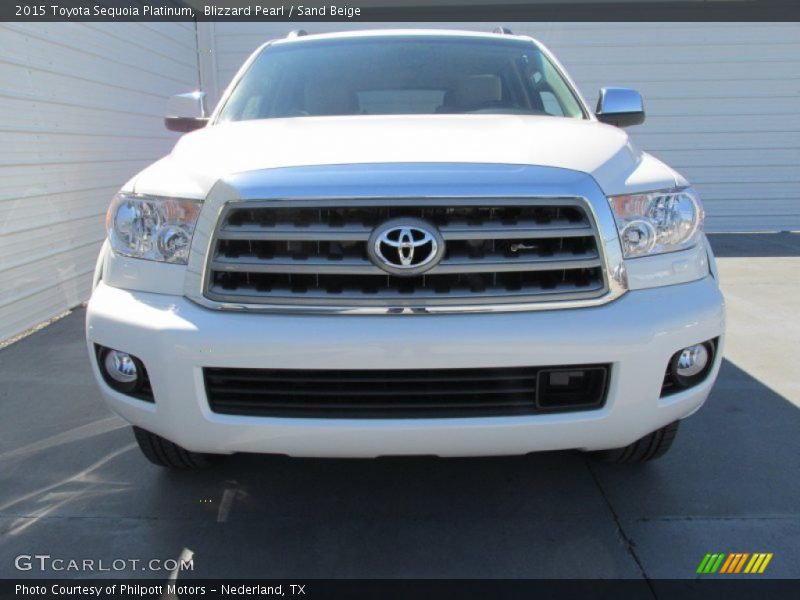 Blizzard Pearl / Sand Beige 2015 Toyota Sequoia Platinum