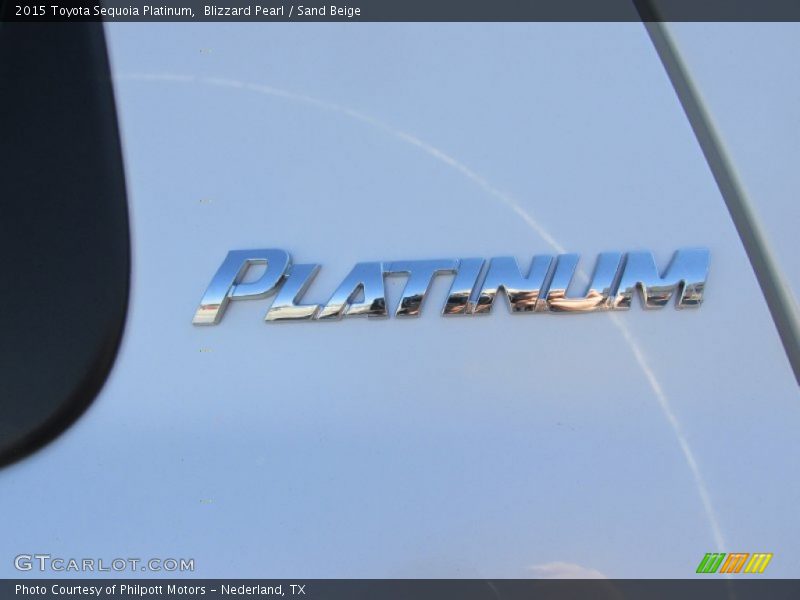 Blizzard Pearl / Sand Beige 2015 Toyota Sequoia Platinum