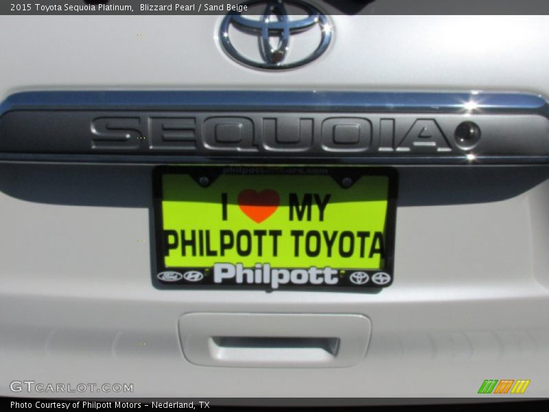 Blizzard Pearl / Sand Beige 2015 Toyota Sequoia Platinum