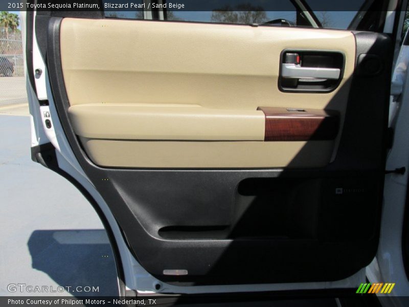 Blizzard Pearl / Sand Beige 2015 Toyota Sequoia Platinum