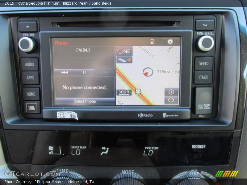 Navigation of 2015 Sequoia Platinum