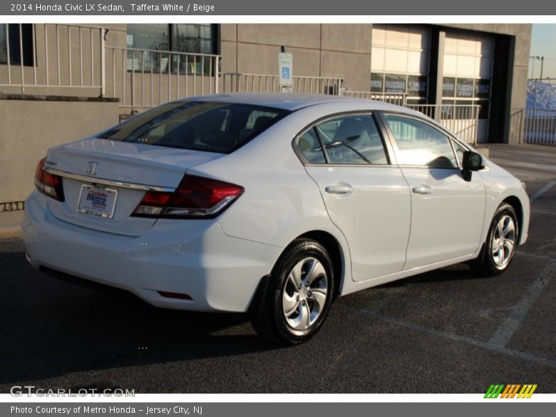 Taffeta White / Beige 2014 Honda Civic LX Sedan