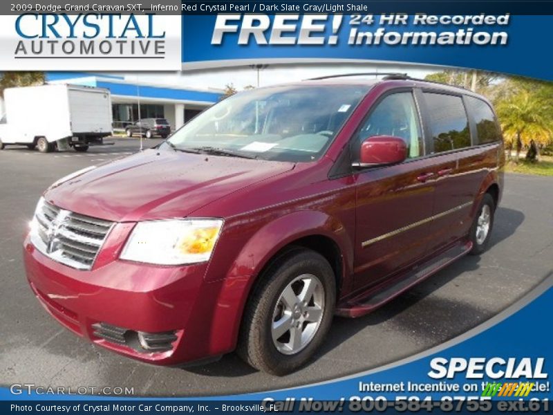 Inferno Red Crystal Pearl / Dark Slate Gray/Light Shale 2009 Dodge Grand Caravan SXT