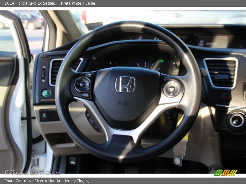 Taffeta White / Beige 2014 Honda Civic LX Sedan