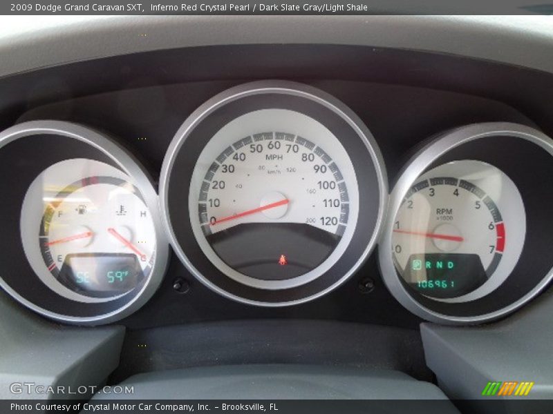 Inferno Red Crystal Pearl / Dark Slate Gray/Light Shale 2009 Dodge Grand Caravan SXT