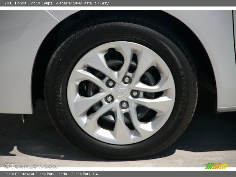 Alabaster Silver Metallic / Gray 2015 Honda Civic LX Coupe