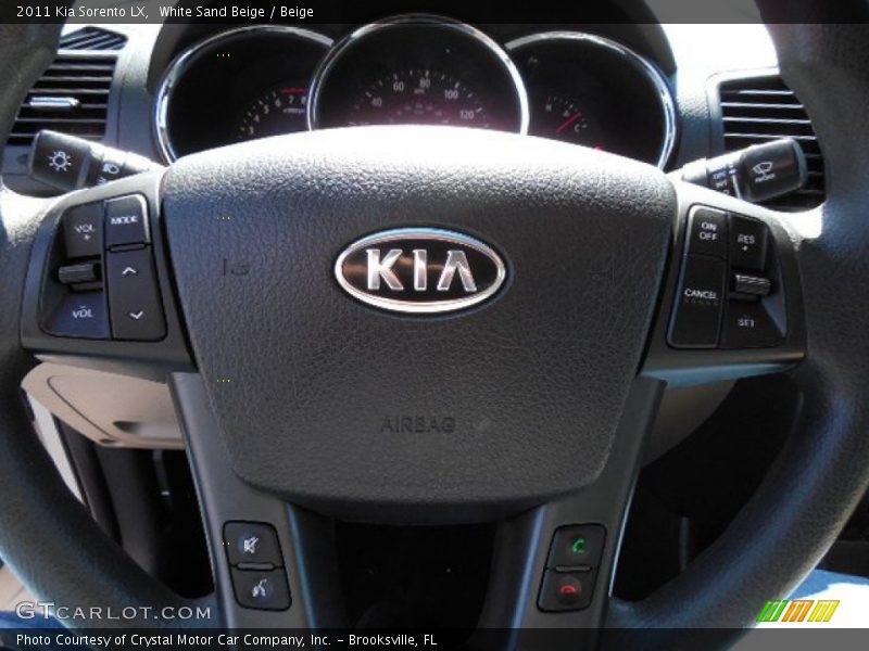 White Sand Beige / Beige 2011 Kia Sorento LX