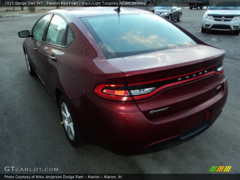 Passion Red Pearl / Black/Light Tungsten Accent Stitching 2015 Dodge Dart SXT