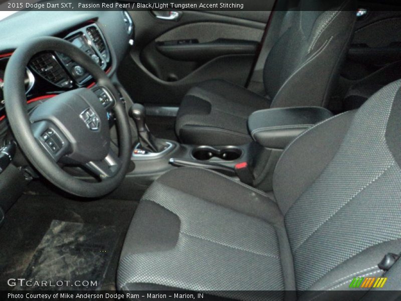 Passion Red Pearl / Black/Light Tungsten Accent Stitching 2015 Dodge Dart SXT