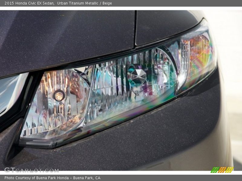 Urban Titanium Metallic / Beige 2015 Honda Civic EX Sedan