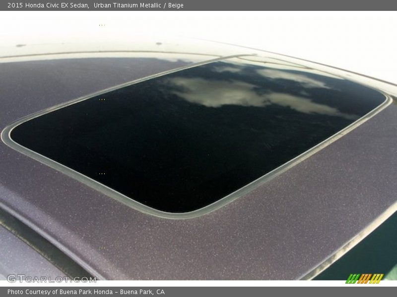 Urban Titanium Metallic / Beige 2015 Honda Civic EX Sedan