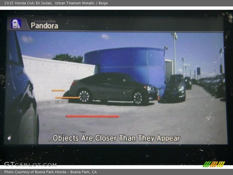 Urban Titanium Metallic / Beige 2015 Honda Civic EX Sedan