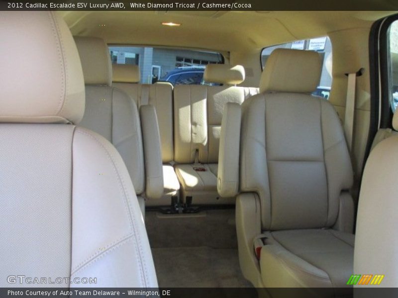 White Diamond Tricoat / Cashmere/Cocoa 2012 Cadillac Escalade ESV Luxury AWD