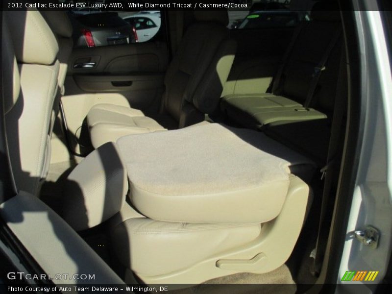 White Diamond Tricoat / Cashmere/Cocoa 2012 Cadillac Escalade ESV Luxury AWD