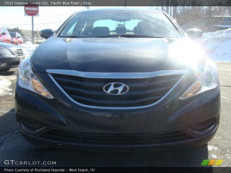 Pacific Blue Pearl / Gray 2013 Hyundai Sonata GLS