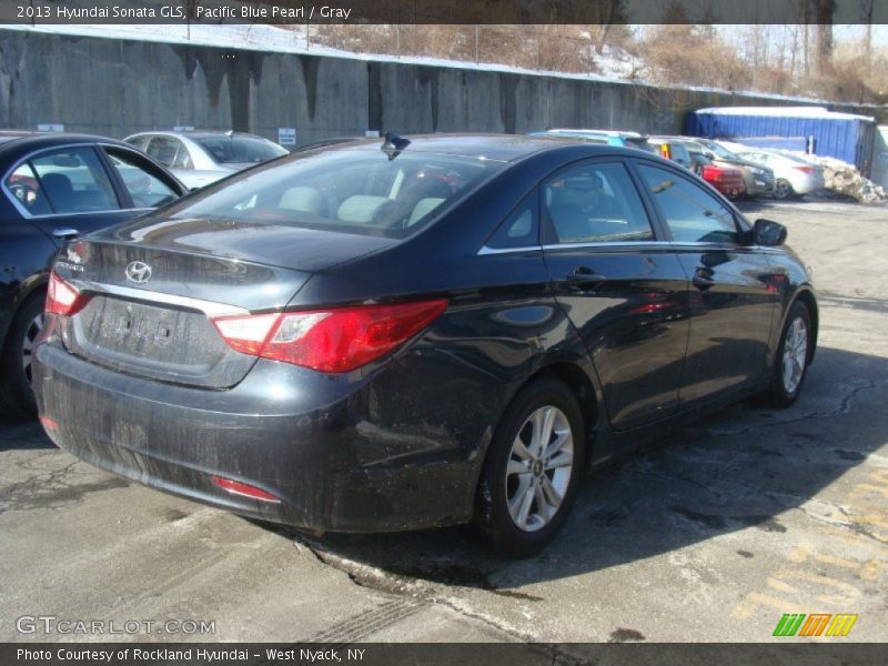 Pacific Blue Pearl / Gray 2013 Hyundai Sonata GLS