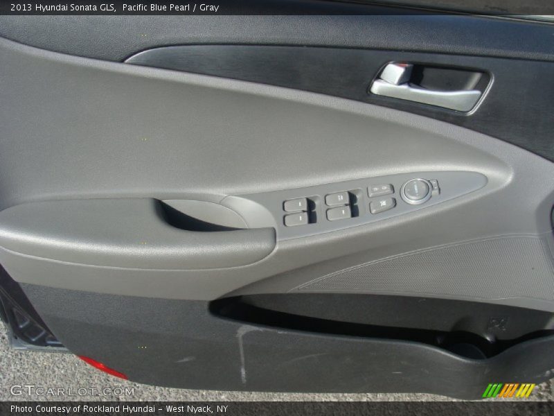 Pacific Blue Pearl / Gray 2013 Hyundai Sonata GLS