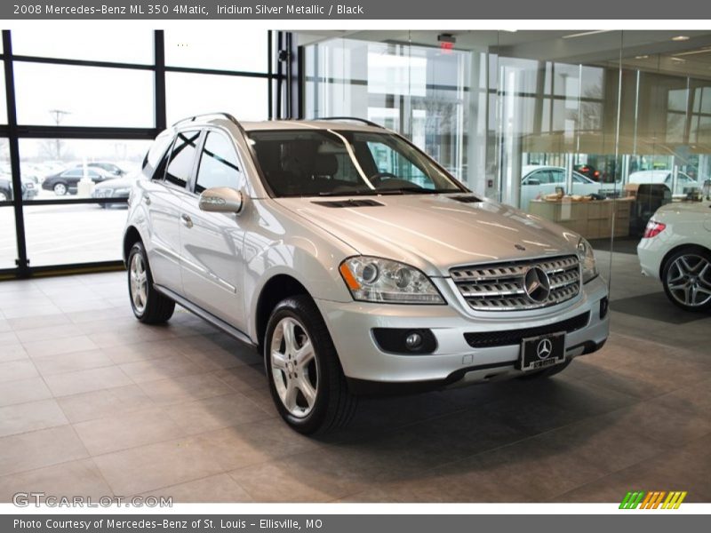 Iridium Silver Metallic / Black 2008 Mercedes-Benz ML 350 4Matic