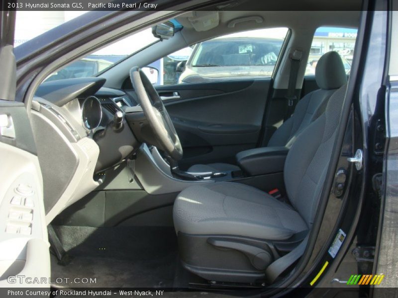Pacific Blue Pearl / Gray 2013 Hyundai Sonata GLS