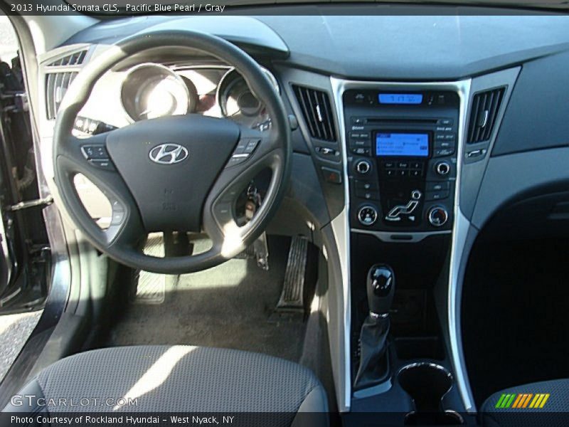 Pacific Blue Pearl / Gray 2013 Hyundai Sonata GLS